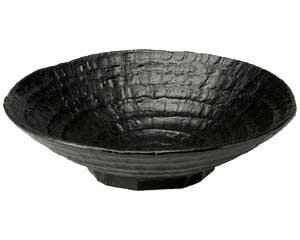 【まとめ買い10個仕掛ける品】和食器  ロ464-028 海門黒 六兵衛8.5浅丼【とり止める/返品不可】【御厨子所館】