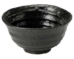 【まとめ買い10個セット品】和食器 ロ464-048 瀬戸黒 六兵衛茶碗(小)【キャンセル/返品不可】【厨房館】