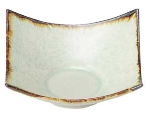 【まとめ買い10個セット品】和食器 ト463-698 翠玉(貫入) 石目 角小鉢 (大)【キャンセル/返品不可】【厨房館】