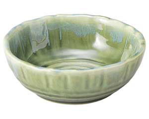 【まとめ買い10個セット品】和食器 ミ450-088 流水織部 花形5.0ボール【キャンセル/返品不可】【厨房館】