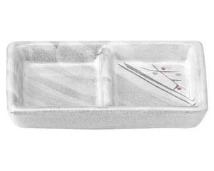 【まとめ買い10個セット品】和食器 ミ461-278 あけぼの(土物) 二ツ切やくみ皿【キャンセル/返品不可】【厨房館】