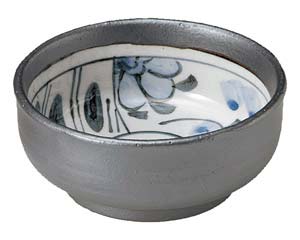 【まとめ買い10個セット品】和食器 ネ061-228 砂鉄釉祥瑞 梅型4.0丼【キャンセル/返品不可】【厨房館】