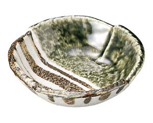 【まとめ買い10個セット品】和食器 ロ466-038 織部ストライプ 4.0玉割【キャンセル/返品不可】【厨房館】｜業務用厨房機器の飲食店厨房館