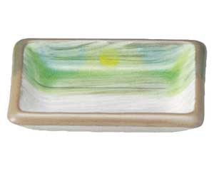 【まとめ買い10個セット品】和食器 ミ150-078 新緑 長角千代口【キャンセル/返品不可】【厨房館】