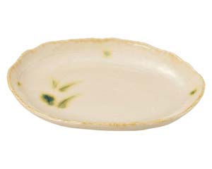 【まとめ買い10個セット品】和食器 ロ467-038 彫芦 小判多用皿【キャンセル/返品不可】【厨房館】