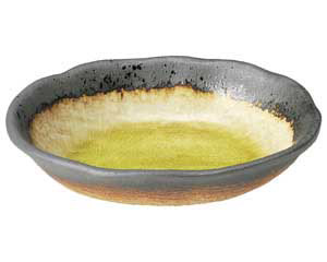 【まとめ買い10個セット品】和食器 ヨ465-578 ひわ 楕円浅鉢小【キャンセル/返品不可】【厨房館】