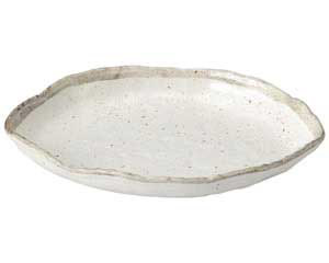【まとめ買い10個セット品】和食器 ミ471-118 志野粉引 木の葉パスタ皿【キャンセル/返品不可】【厨房館】