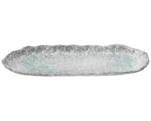 【まとめ買い10個セット品】和食器 ス447-138 青釉 細舟型皿【キャンセル/返品不可】【厨房館】