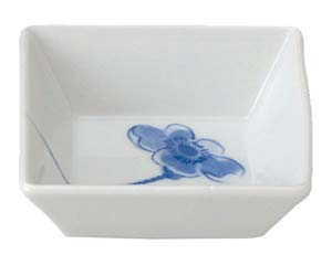 【まとめ買い10個セット品】和食器 コ486-678 ブルーポピー 角小鉢【キャンセル/返品不可】【厨房館】