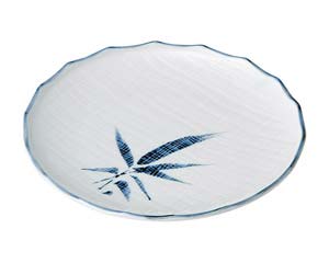【まとめ買い10個セット品】和食器 ヤ120-288 古染布目笹7.0皿【キャンセル/返品不可】【厨房館】
