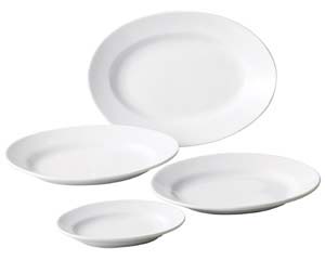 【まとめ買い10個仕掛ける品】 ハ518-218 ルナホワイト26糎リムプラター【とり止める/返品不可】【御厨子所館】