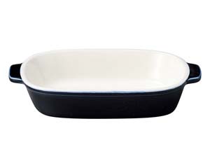 【まとめ買い10個セット品】 コ567-268 カントリーサイドネイビーブルー オブロングラタン【キャンセル/返品不可】【厨房館】