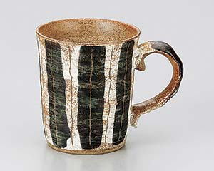 【まとめ買い10個仕掛ける品】 ロ618-328 線彫十草マグカップ(黒)【とり止める/返品不可】【御厨子所館】