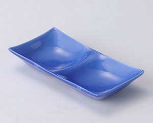 【まとめ買い10個セット品】 ロ624-188 カラー2品皿 ブルー【キャンセル/返品不可】【厨房館】
