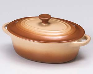 【まとめ買い10個セット品】 ハ624-378 Sha・La・La20オーバルキャセロール茶【キャンセル/返品不可】【厨房館】｜業務用厨房機器の飲食店厨房館