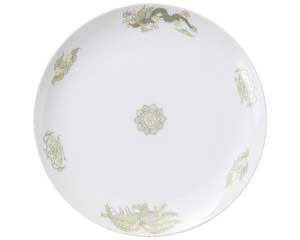 【まとめ買い10個セット品】 ト669-608 緑鳳竜 10インチ丸皿【キャンセル/返品不可】【厨房館】