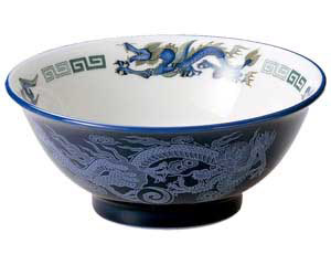 【まとめ買い10個セット品】 ホ672-078 ルリ白竜 6.5反高台丼【キャンセル/返品不可】【厨房館】