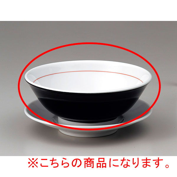 【まとめ買い10個セット品】 ミ679-228 黒巻反6.5高台丼【キャンセル/返品不可】【厨房館】