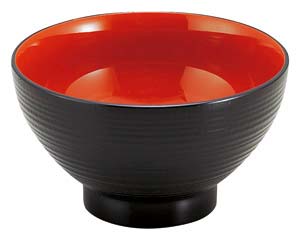【まとめ買い10個セット品】 エ691-218 [A]5寸乱筋木目丼 黒内朱【キャンセル/返品不可】【厨房館】