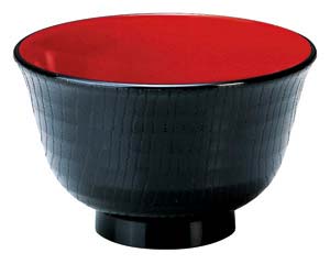 【まとめ買い10個セット品】 ヌ692-178 [A]ロクロ目汁椀 黒内朱(大)【キャンセル/返品不可】【厨房館】