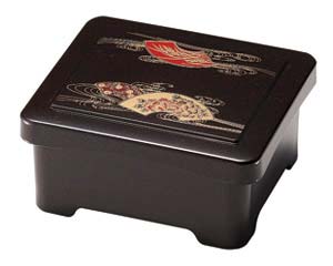 【まとめ買い10個セット品】 エ697-128 [A](小)象足丼重 茶パール扇面内朱塗【キャンセル/返品不可】【厨房館】 17,621円
