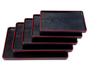 【まとめ買い10個仕掛ける品】 ヌ708-508 [A]大寿肌理盆 黒天朱尺4【とり止める/返品不可】【御厨子所館】