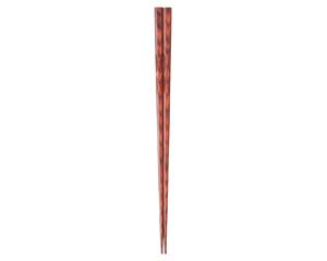【まとめ買い10個セット品】 エ728-048 [木]23cm面彫煌き箸 朱面[洗]【キャンセル/返品不可】【厨房館】