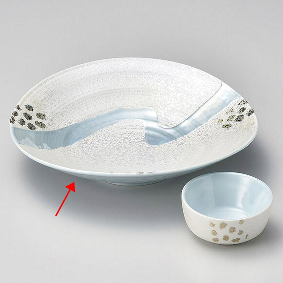 【まとめ買い10個書き割り品】和食器 ト013-158 パールラスター水筋 向付【勝手もと館】