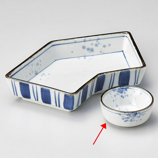 【まとめ買い10個仕掛ける品】和食器 ミ013-228 染付吹墨 丸未来永劫口【御厨子所館】
