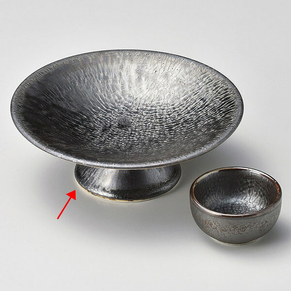 【まとめ買い10個セット品】和食器 ツ014-178 黒結晶丸高台刺身【厨房館】