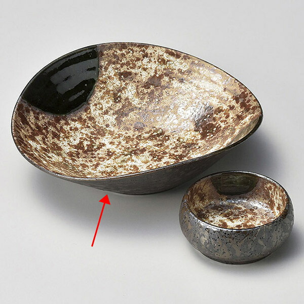 【まとめ買い10個セット品】和食器 キ022-228 信楽織部 たわみ型向付【厨房館】｜業務用厨房機器の飲食店厨房館
