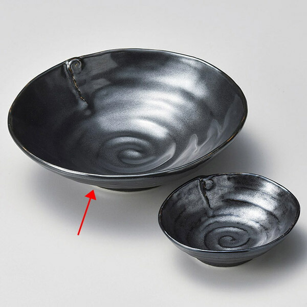 【まとめ買い10個セット品】和食器 イ023-138 鉄結晶翔大鉢【厨房館】