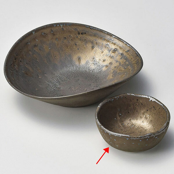 【まとめ買い10個書き割り品】和食器 ユ023-088 金たま物 波生生世世口【勝手もと館】