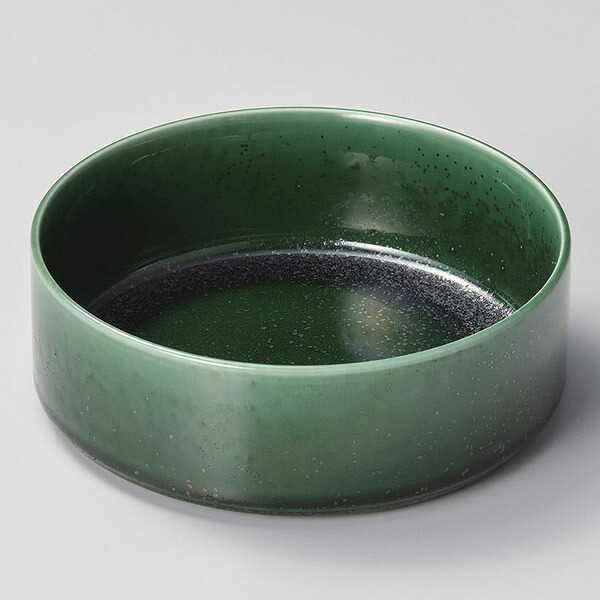 【まとめ買い10個セット品】和食器 ホ048-098 モダン織部グリーン鉢【厨房館】