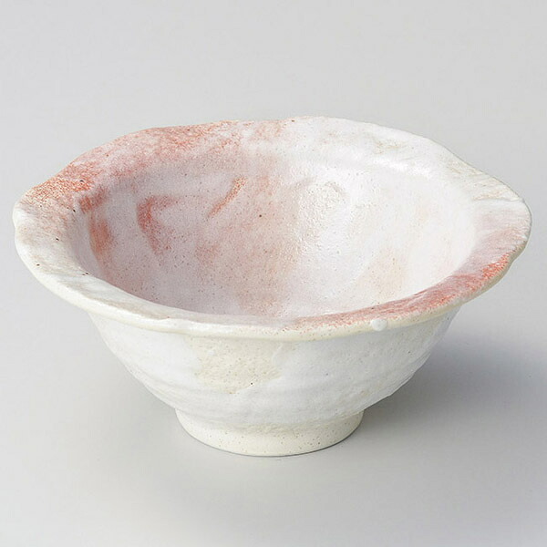 【まとめ買い10個書き割り品】和食器 カ071-368 桜志野輪花鉢(大)【勝手もと館】