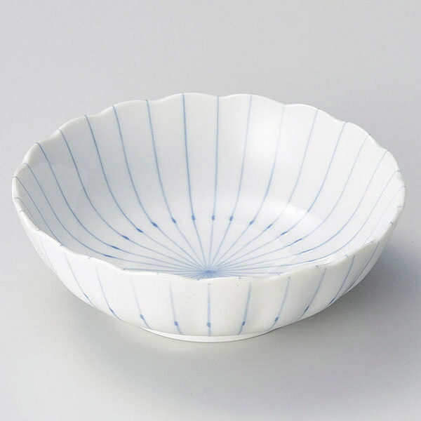 【まとめ買い10個書き割り品】和食器 キ073-048 ピン縞模様 5.0鉢【勝手もと館】