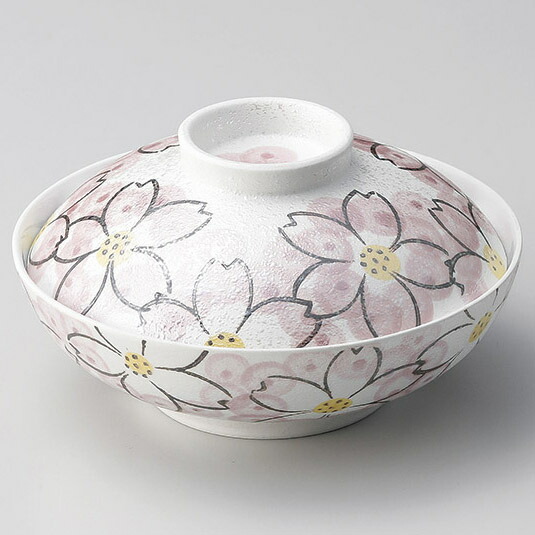 【まとめ買い10個書き割り品】和食器 ロ104-088 ラスター華々 蓋向【勝手もと館】