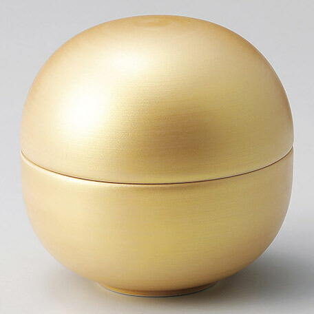 【まとめ買い10個書き割り品】和食器 ウ105-168 金彩丸蓋物【勝手もと館】