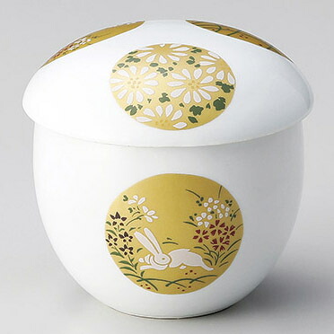 【まとめ買い10個セット品】和食器 ウ110-228 金銀丸紋むし碗【厨房館】