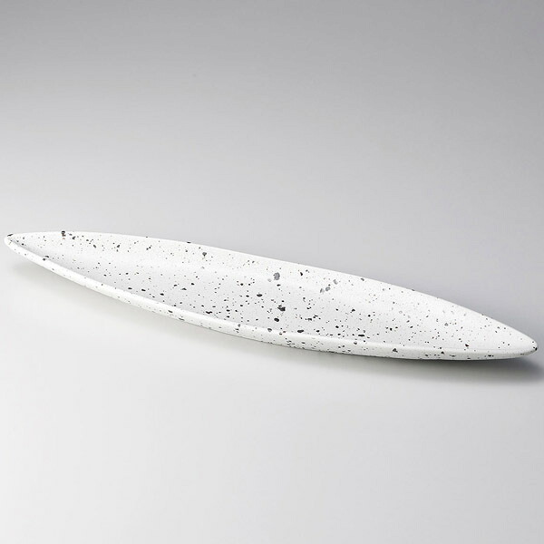 【まとめ買い10個セット品】和食器 ワ129-078 白斑点リーフディッシュ26cm 小【厨房館】