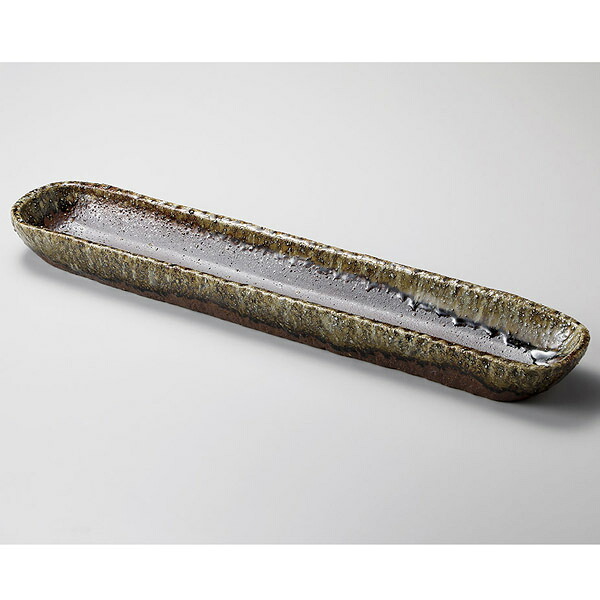 【まとめ買い10個セット品】和食器 メ156-088 茶窯変15.0長皿【厨房館】