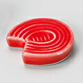【まとめ買い10個セット品】和食器 カ290-458 赤釉あわじ結び箸置【厨房館】