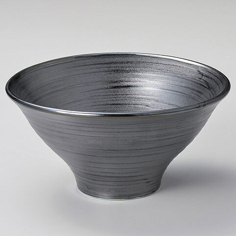 【まとめ買い10個セット品】和食器 ツ318-138 刷毛巻銀彩5.0新型反丼【厨房館】