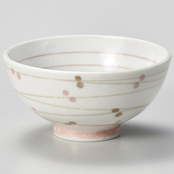 【まとめ買い10個書き割り品】和食器 イ373-428 軽さ清流水玉サクラ色中平【勝手もと館】