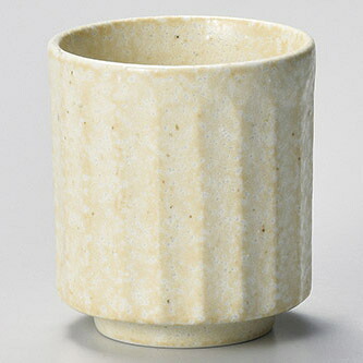 【まとめ買い10個セット品】和食器 ラ381-368 窯変志野 しのぎ湯呑【厨房館】