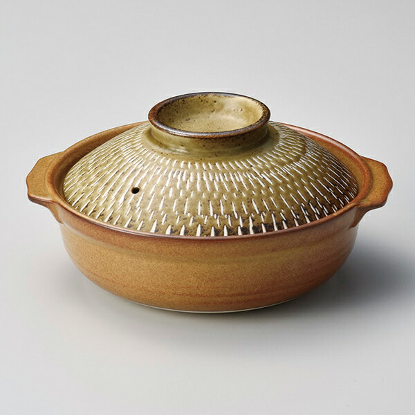 【まとめ買い10個セット品】和食器 ラ404-198 土鍋8号 とちり朽葉【厨房館】