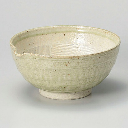 【まとめ買い10個セット品】和食器 カ419-068 ヒワ釉6寸片口すり鉢【厨房館】