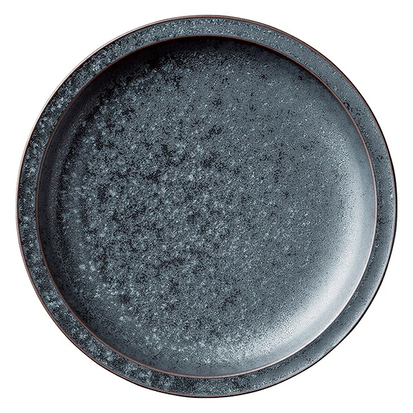【まとめ買い10個仕掛ける品】和食器 ネ496-148 クリスタルブラックリムプレート24【御厨子所館】