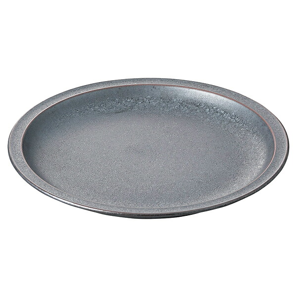 【まとめ買い10個セット品】和食器 ネ496-168 クリスタルブラックリムプレート16【厨房館】|業務用厨房機器の飲食店厨房館