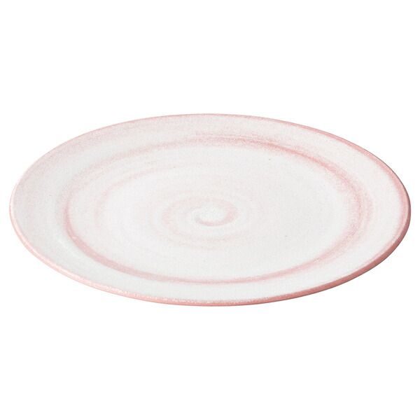 【まとめ買い10個セット品】和食器 ア504-138 粉引やわらかい赤22.5cmプレート【厨房館】